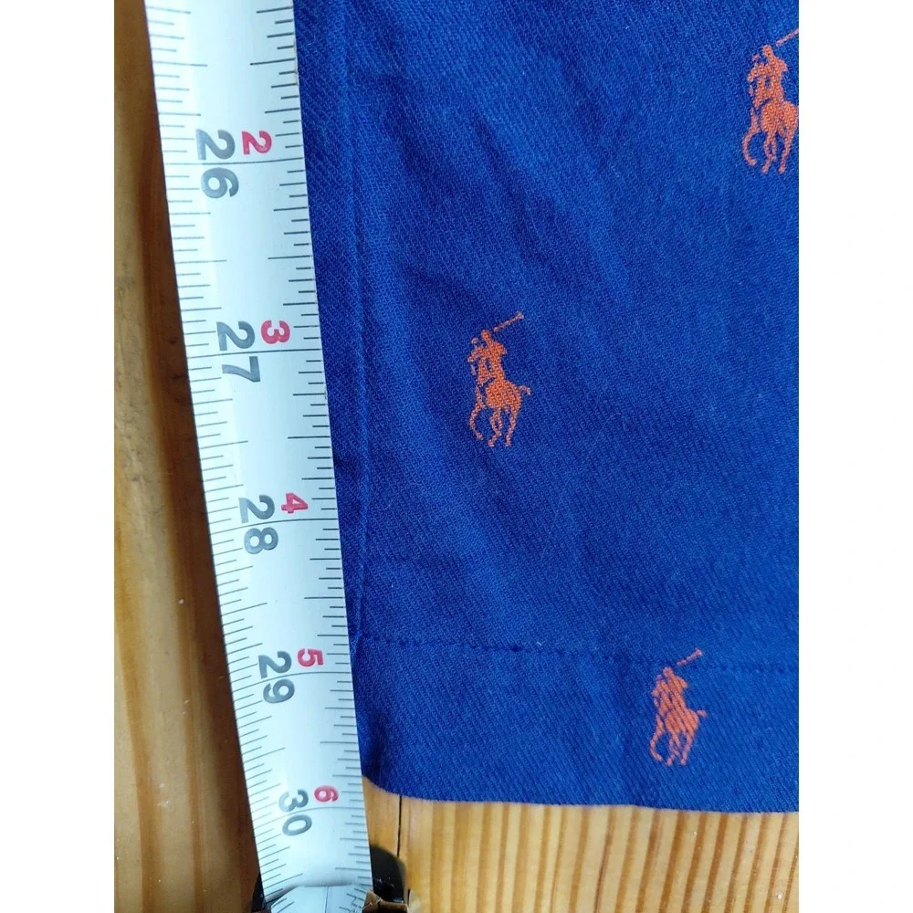 Polo‎ Ralph Lauren Sleepwear Mens Pants Blue Red Allover Pony Print Cotton